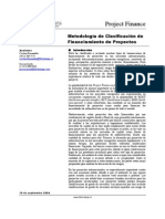 Metodologia Clasificacion Proyectos Project Finance