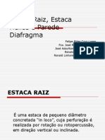 Estaca Raiz, Estaca Hélice e Parede Diafragma