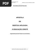 Apostila de Didática Aplicada à Educação Cristã - Cftbn