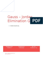 Gauss - Jordan Elimination GUI User Manual