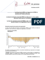 Índices de Precios de Exportación (IPRIX) y de Importación (IPRIM) de Productos Industriales.