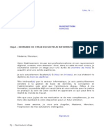 Demande Stage Informatique