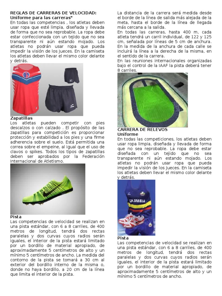 Reglas del Atletismo