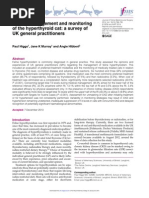 Download Medical management and monitoring of the hyperthyroid cat a survey of UK general practitioners by William Chandler SN254737054 doc pdf