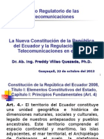 Constitucion Del Ecuador y La Regulación de Las Telecomunicaciones
