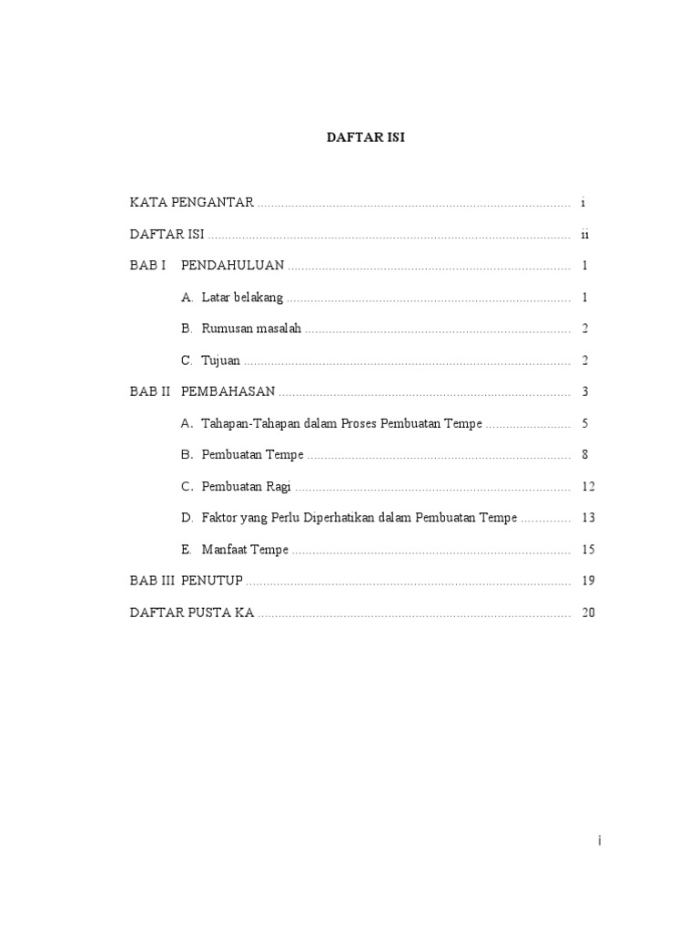 Bioteknologi Pembuatan Tempe