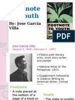 Footnote to Youth: Jose Garcia Villa's Short Story Explored