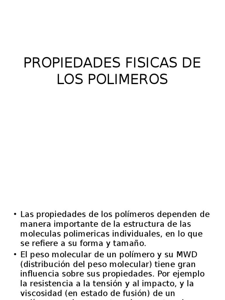 Propiedades Fisicas de Los Polimeros PDF