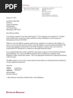 Debra Dykhuis Letter to Carl Elliott Jan 27 2015