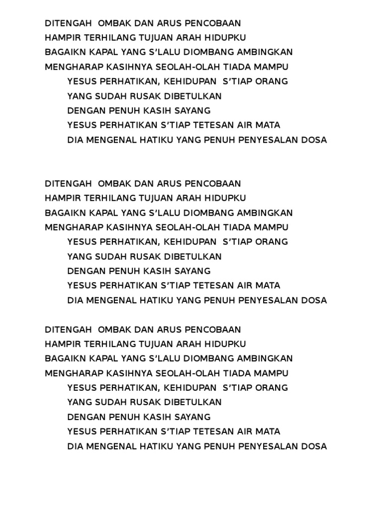 Ditengah Ombak Dan Arus Pencobaan