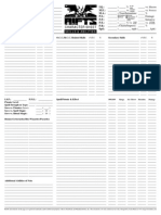 Rifts Character Sheet Fillable