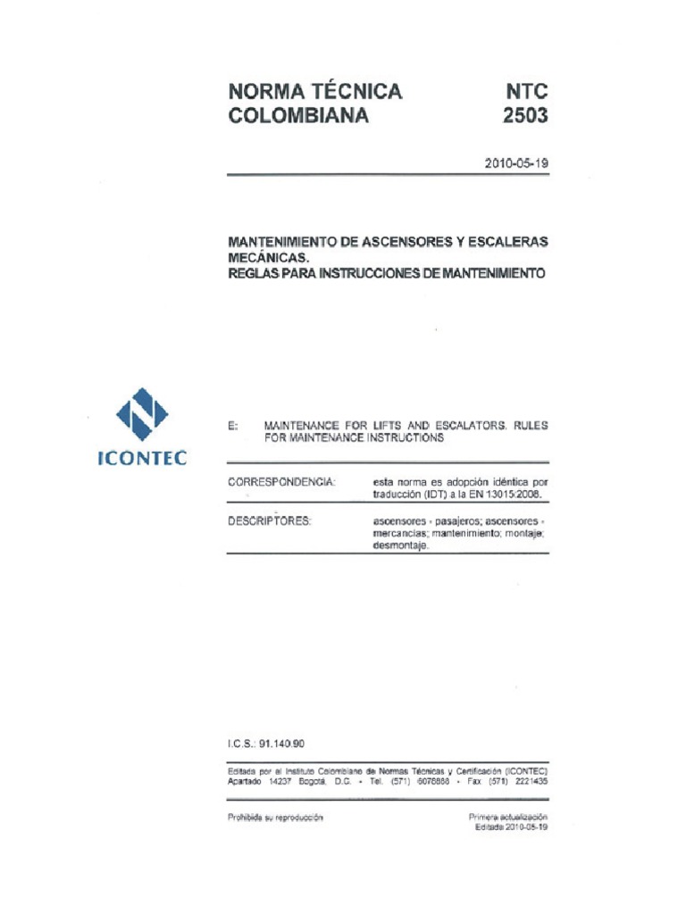 Normas Icontec 2503 | PDF