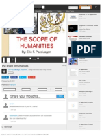 The Scope of Humanities