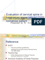 Evaluation of Cervical Spine Injury