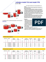 Low-Height and Flat Cylinders Model YLS and Model YFS: Single-Acting With Spring Return, 10 - 100 T