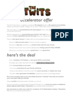 The Twits Accelerator Offer
