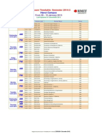 Final Exam Timetable: Semester 2014-3: Hanoi Campus