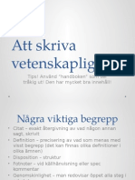 Att Skriva Vetenskapligt