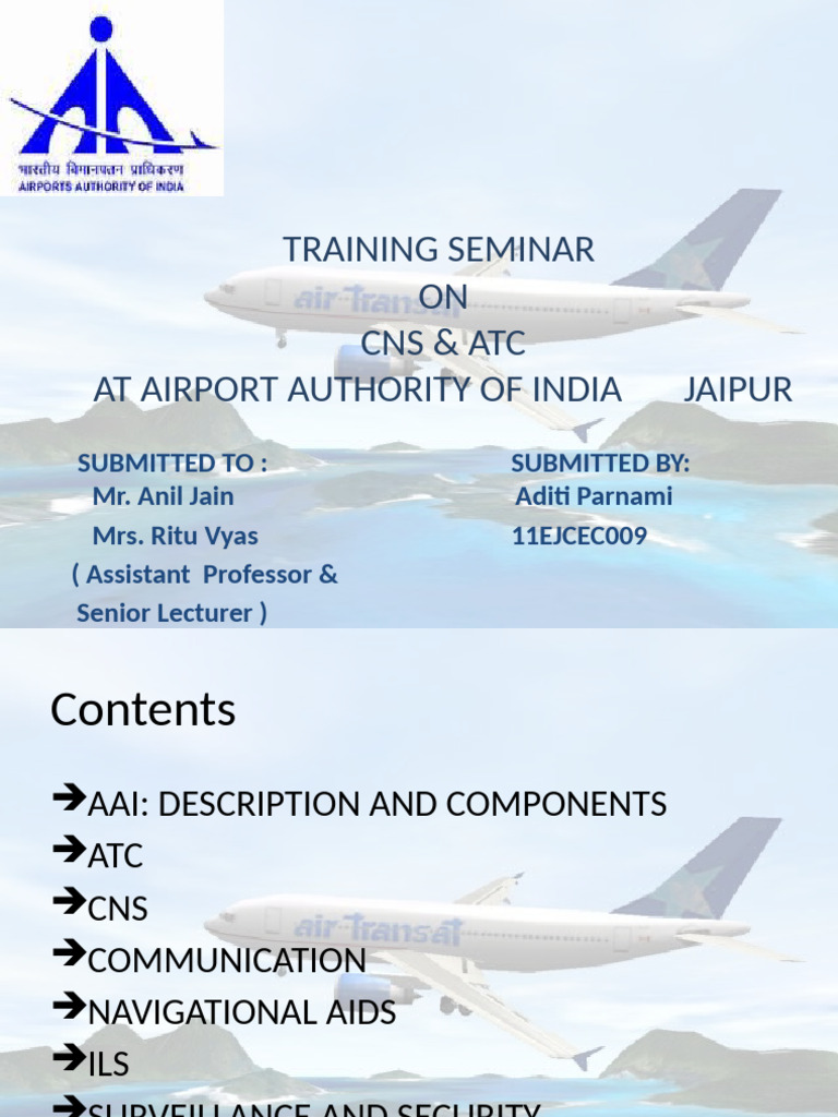 Presentation On Airport Authority of India. | PDF | Air Traffic Control ...