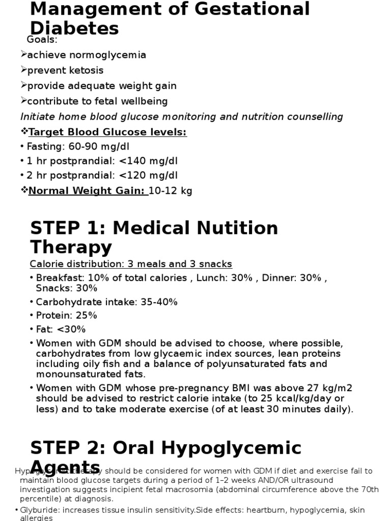 Management of Gestational Diabetes | PDF