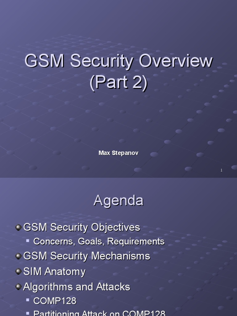 Gsm Security Pdf Mobile Telecommunications Digital Technology