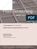 Post-Tensioning: Design and Construction