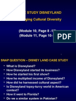 Case Study Disneyland Managing Cultural Diversity: (Module 10, Page 8 - 13) (Module 11, Page 10-18)