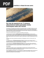 Saiba Como Decifrar o Chassi Do Seu Carro