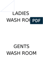 Ladies Wash Room