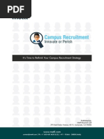 Campus Recruitment: Innovate or Perish