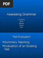 Assessing Grammar