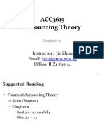 ACC3615 Accounting Theory: Instructor: Jie Zhou Email: Office: BIZ1 #07-14
