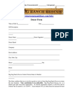 Donor Form: Office Use Only: Procurement# - Category#