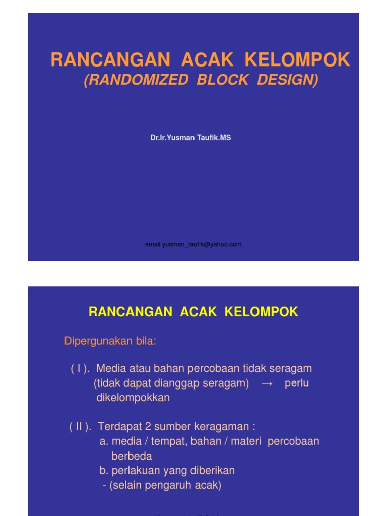Skripsi Rancangan Acak Kelompok Perikanan Ide Judul Skripsi Universitas