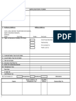 Application Form For Distributorship