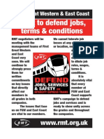 FGW and East Coast: Fight To Defend Jobs, Terms and Conditions