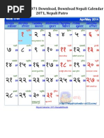 Nepali Calendar 2073 BS PDF | PDF | Nepal | Lunisolar Calendars