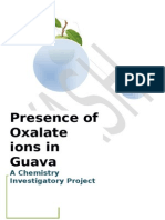Presence of Oxalate Ions in Guava: A Chemistry Investigatory Project