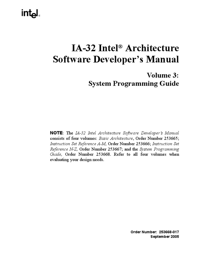 IA-32 System Programming Guide | PDF | Business | Computers