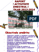 Raport de Activitate Semestrul i 2013 2014