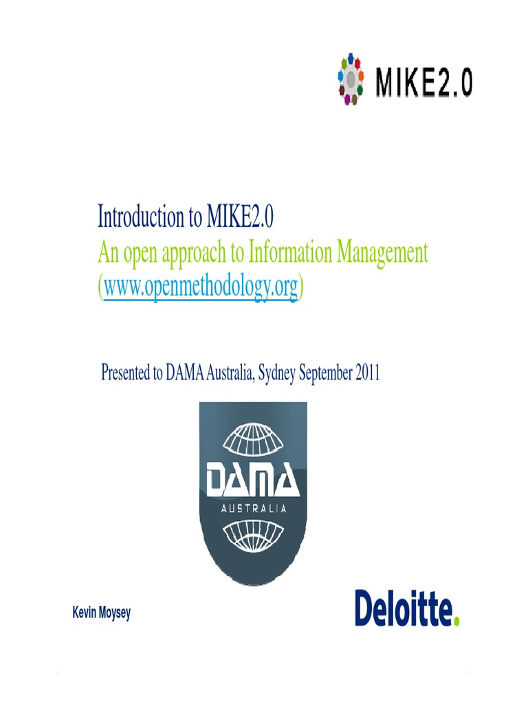DAMA Sydney October 2011 Introduction To Mike 2.0 | PDF | Information ...