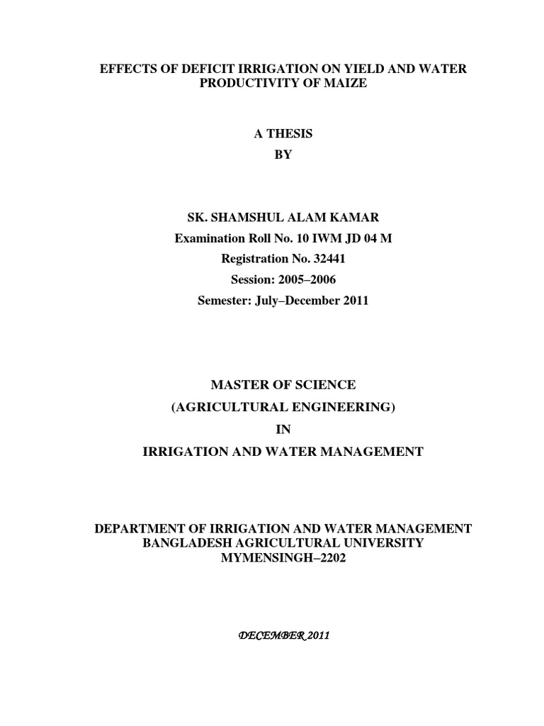 Research papers on maize production picture