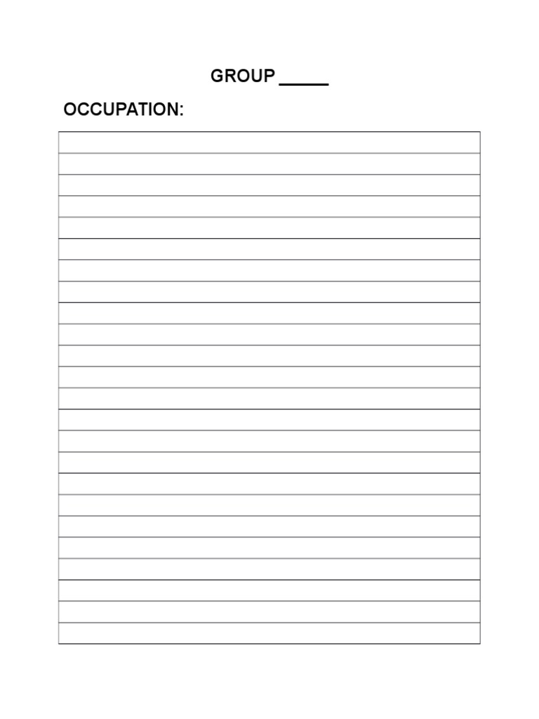 GROUP - Occupation | PDF