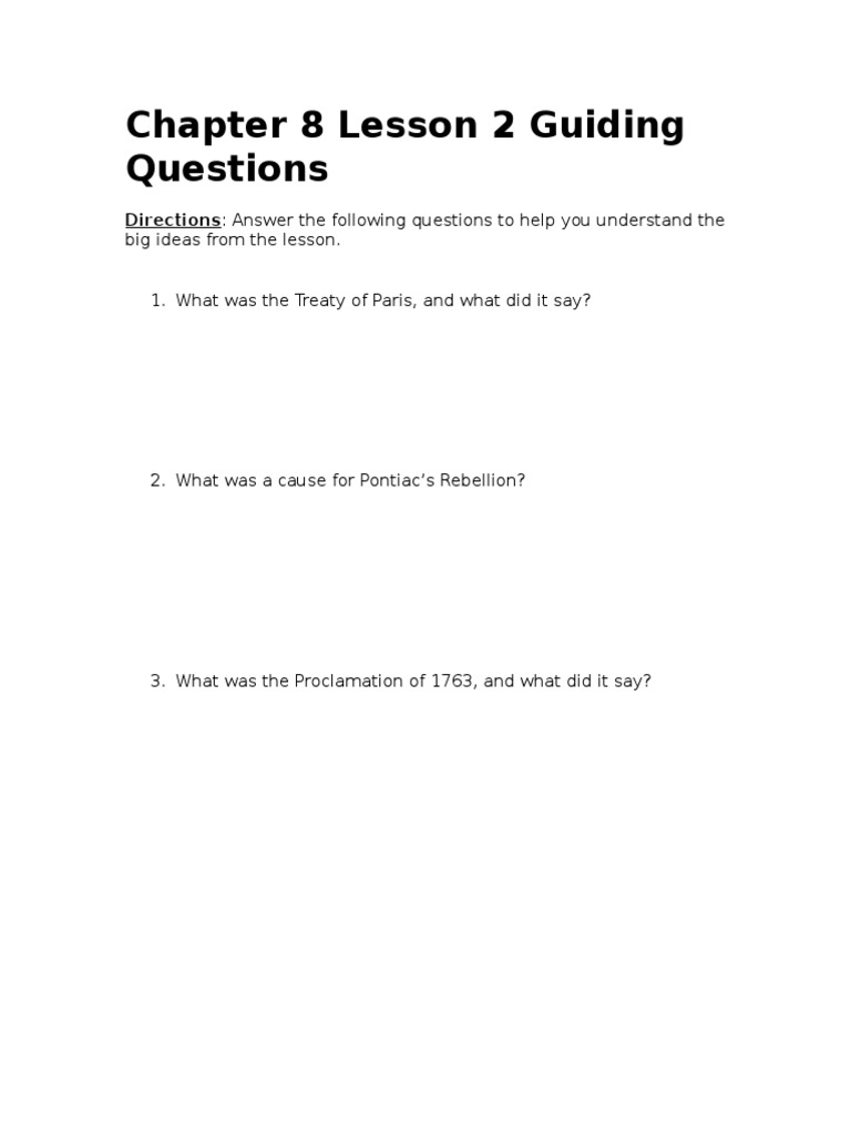 Chapter 8 Lesson 2 Key Questions | PDF | Politics | History
