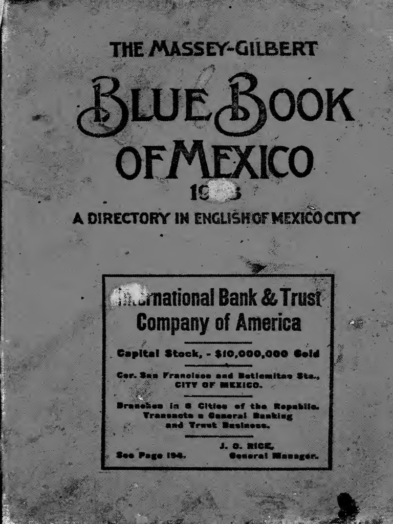 Guia Para El Extranjero En La Cd De Mexico 1903 Port Industries