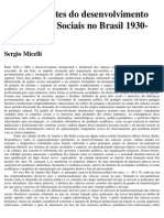 Miceli, Sérgio. Condicionantes Do Desenvolvimento Das Ciências Sociais