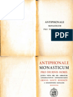 Antiphonale Monasticum Pro Diurnis Horis 1