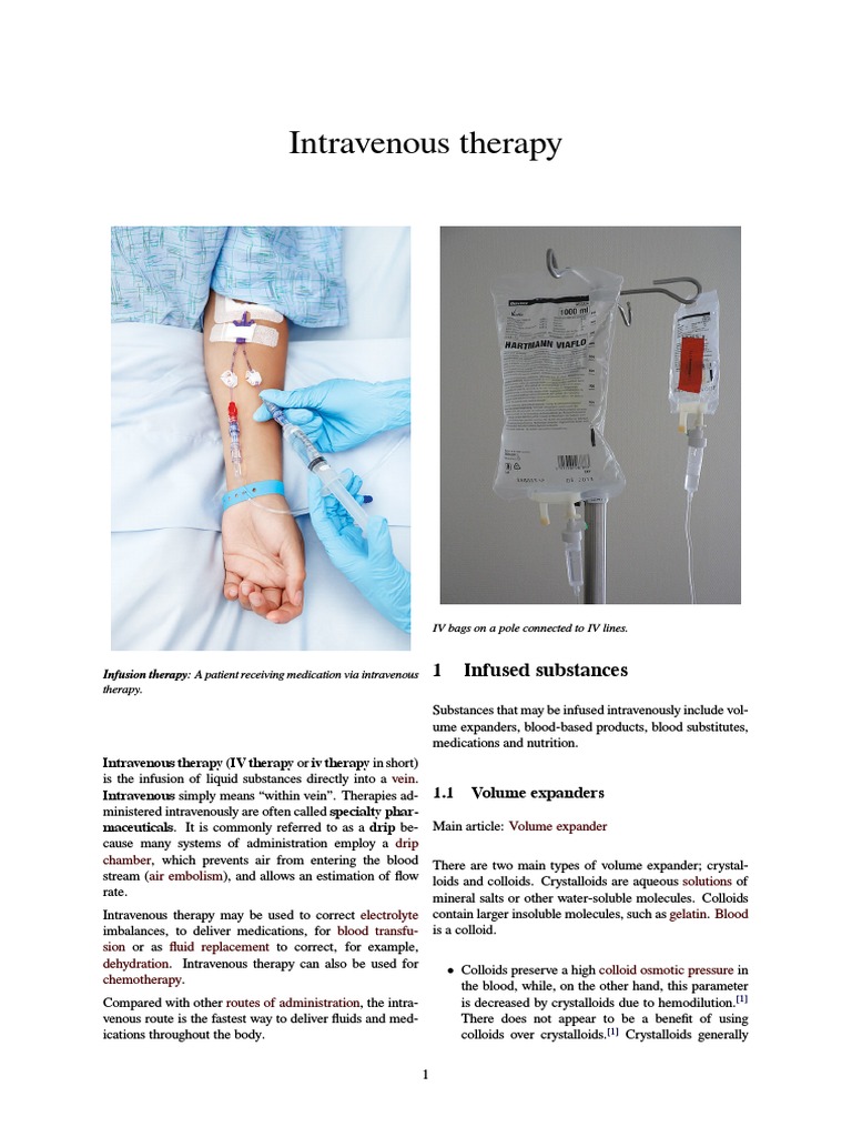 Intravenous Therapy Intravenous Therapy Medicine