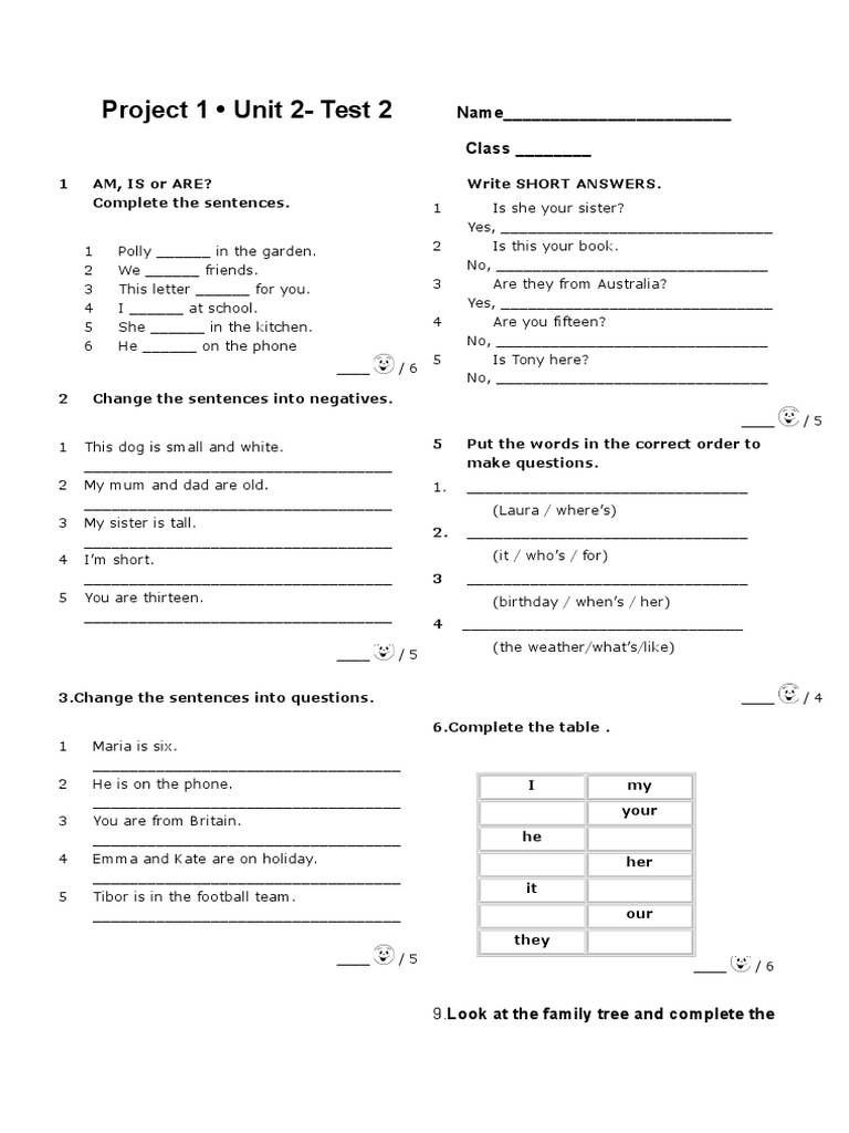 Project 1 Unit 2 Test | PDF