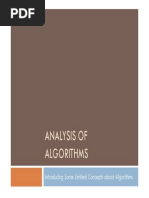 Analysis of Algorithms